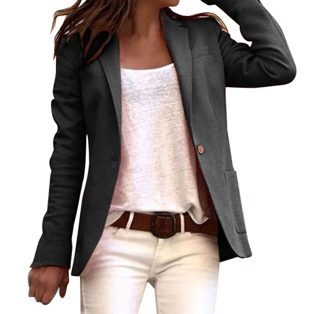 Langärmliger Blazer mit Reverskragen - Schlanke Passform