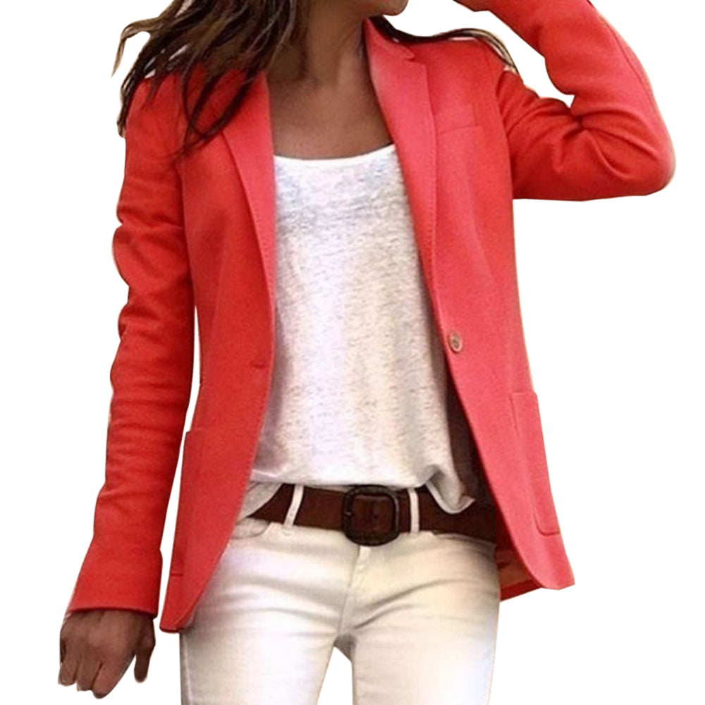 Langärmliger Blazer mit Reverskragen - Schlanke Passform