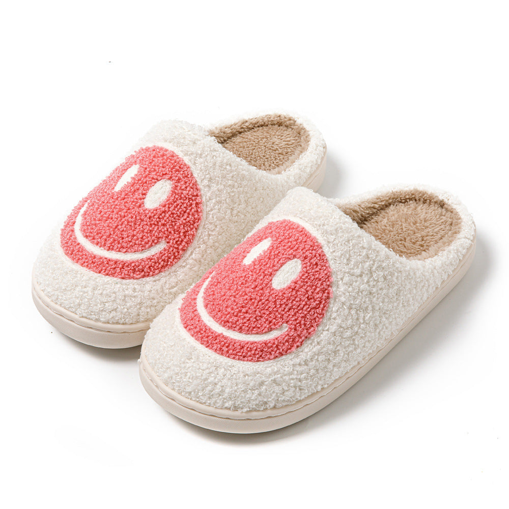 Kuschelige Pantoffeln mit großem Smiley-Gesicht