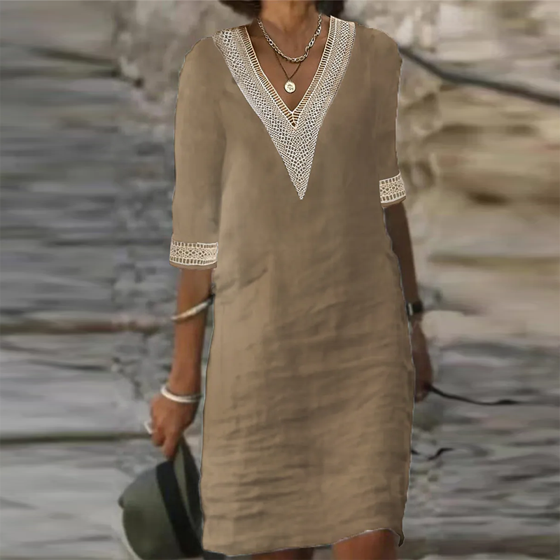 Leinen Sommerkleid Damen Elegantes & bequemes Outfit
