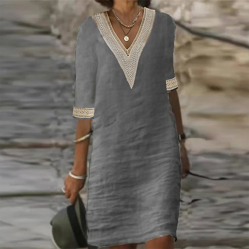 Leinen Sommerkleid Damen Elegantes & bequemes Outfit