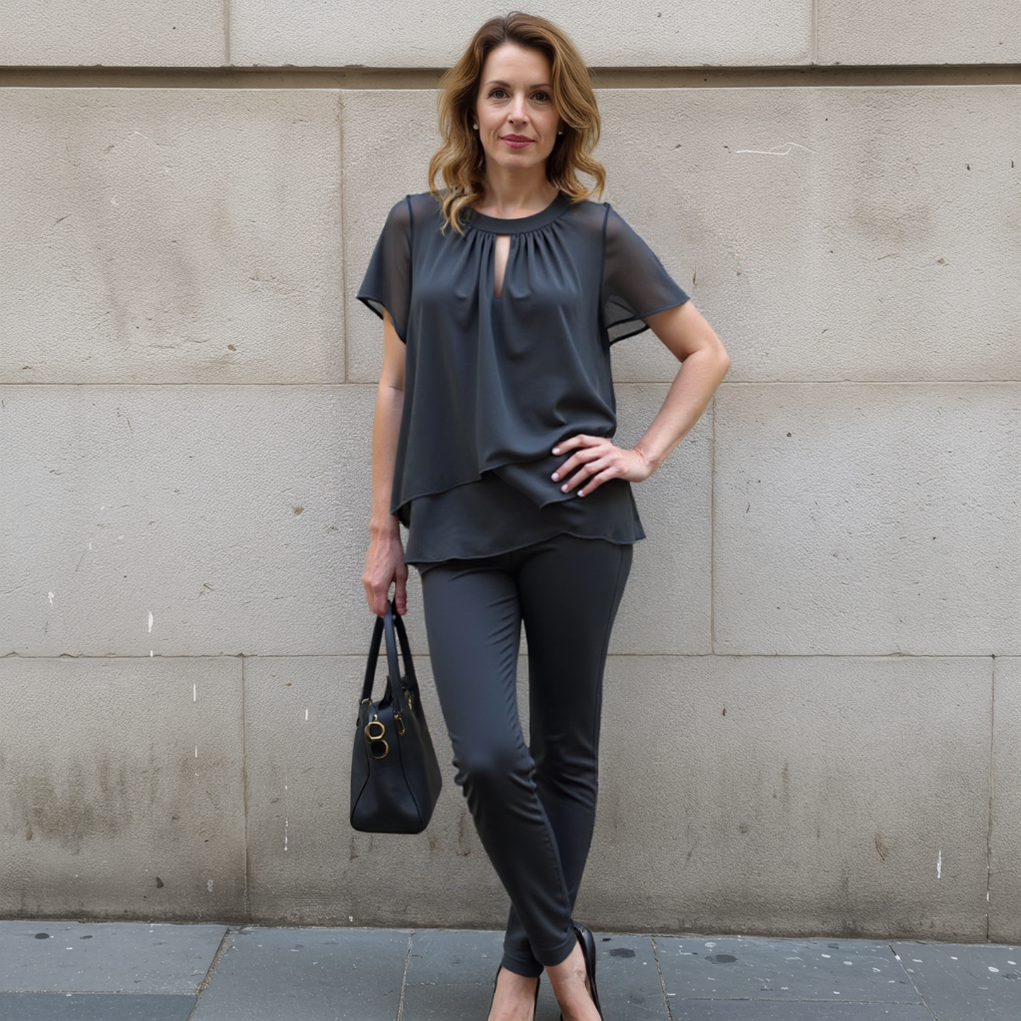 Zweiteiliges Outfit Elegantes Damen-Ensemble für Frühling/Sommer