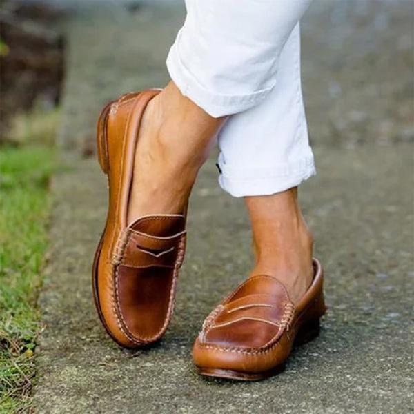 Herren Slipper Orthopädisch Leder Modern Trendy