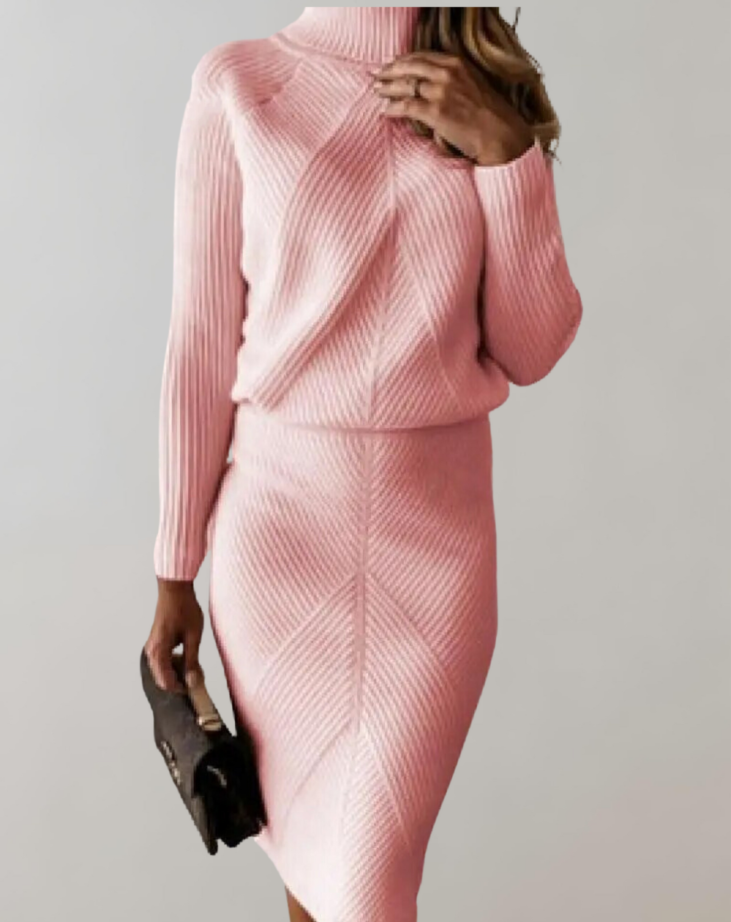 Herbst Zweiteiler Rollkragenpullover & Schmaler Rock