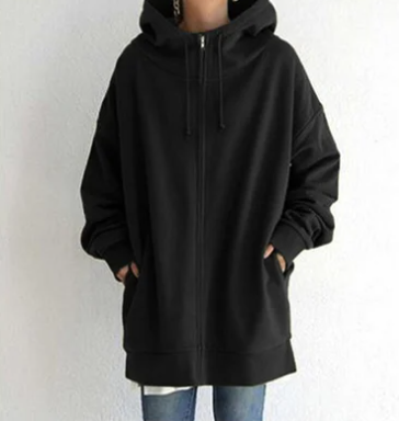Damen Hoodie mit Reißverschluss Herbst & Winter - Handgefertigt