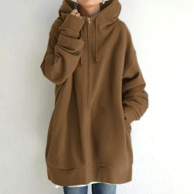 Damen Hoodie mit Reißverschluss Herbst & Winter - Handgefertigt