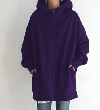Damen Hoodie mit Reißverschluss Herbst & Winter - Handgefertigt