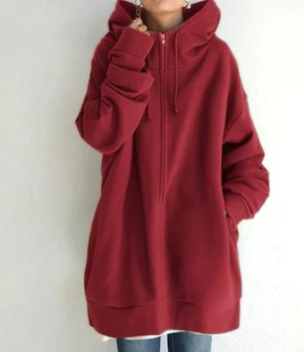 Damen Hoodie mit Reißverschluss Herbst & Winter - Handgefertigt
