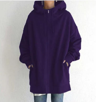 Damen Hoodie mit Reißverschluss Herbst & Winter - Handgefertigt