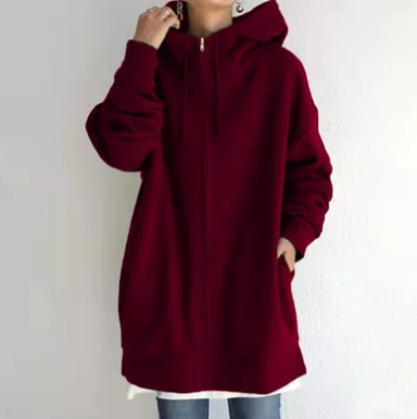 Damen Hoodie mit Reißverschluss Herbst & Winter - Handgefertigt