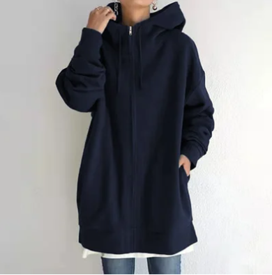 Damen Hoodie mit Reißverschluss Herbst & Winter - Handgefertigt