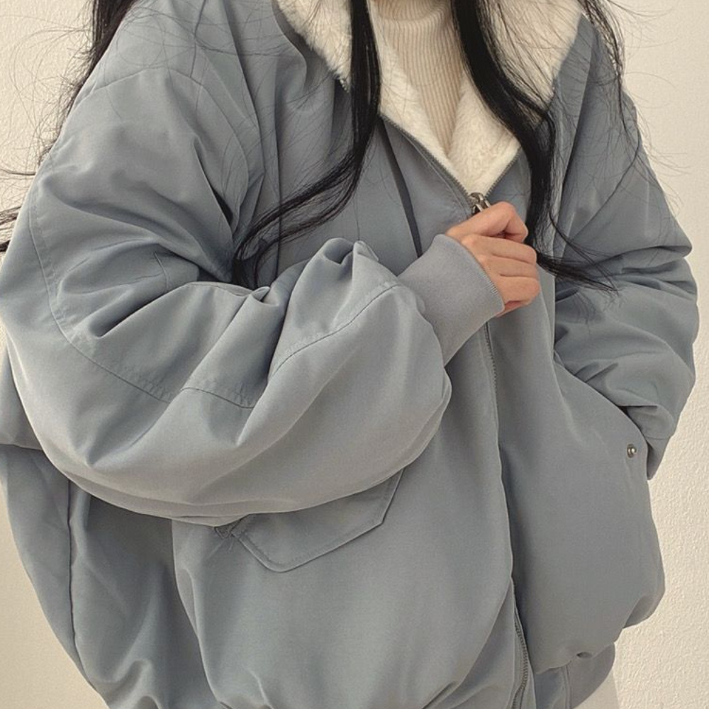 Wendbare Fleecejacke mit Kapuze - Warme Jacke für Damen