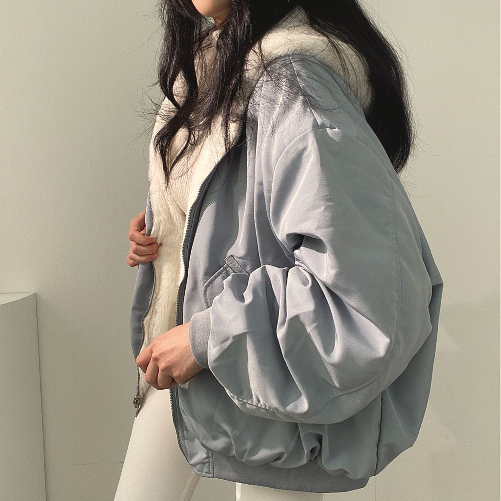 Wendbare Fleecejacke mit Kapuze - Warme Jacke für Damen