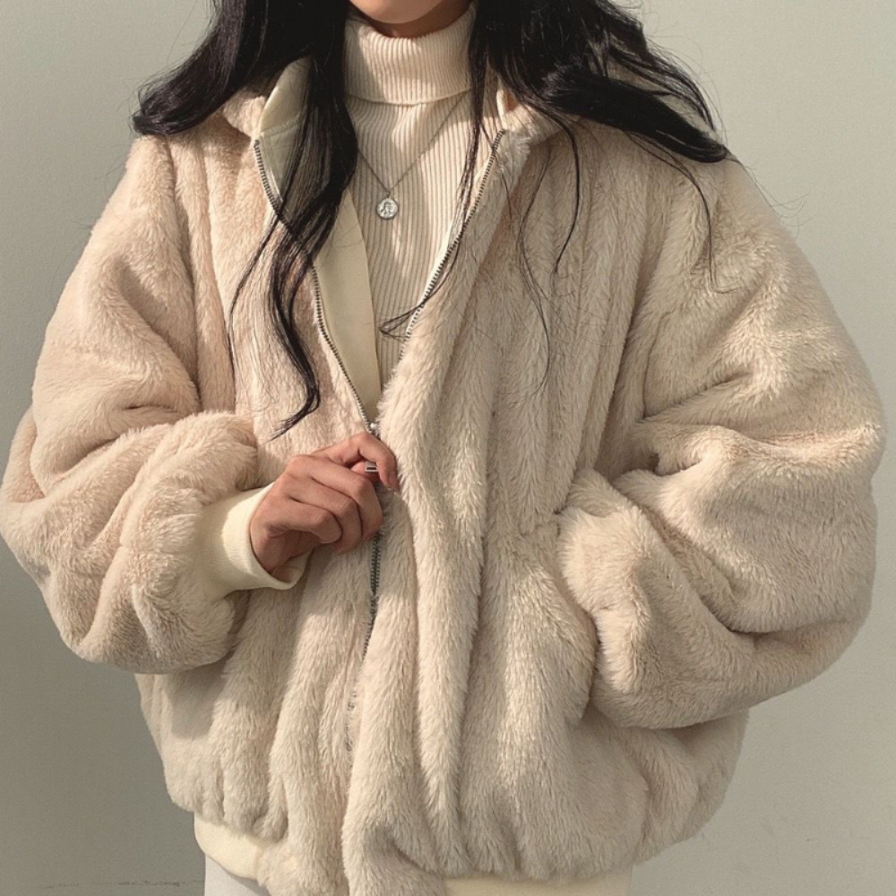 Wendbare Fleecejacke mit Kapuze - Warme Jacke für Damen