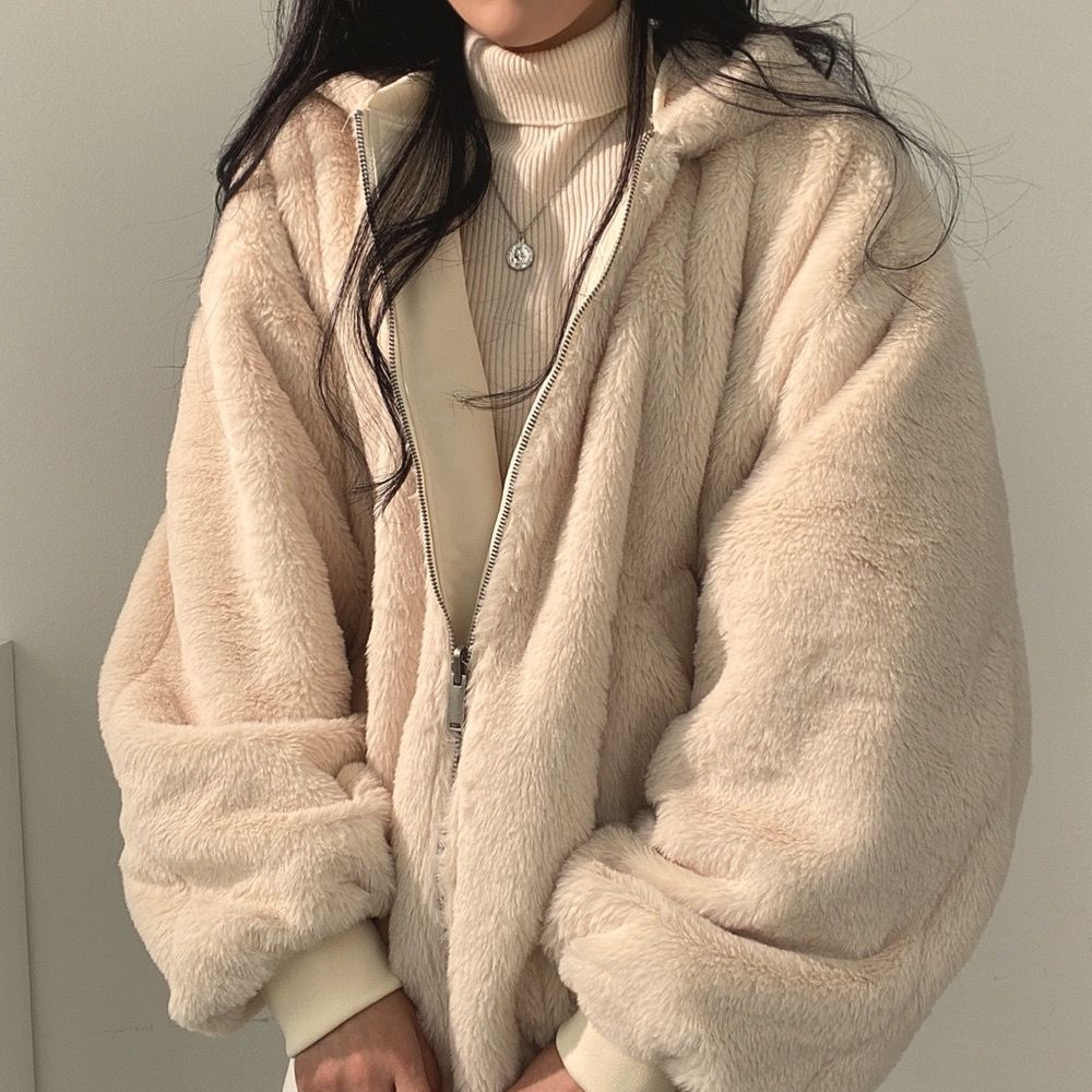 Wendbare Fleecejacke mit Kapuze - Warme Jacke für Damen