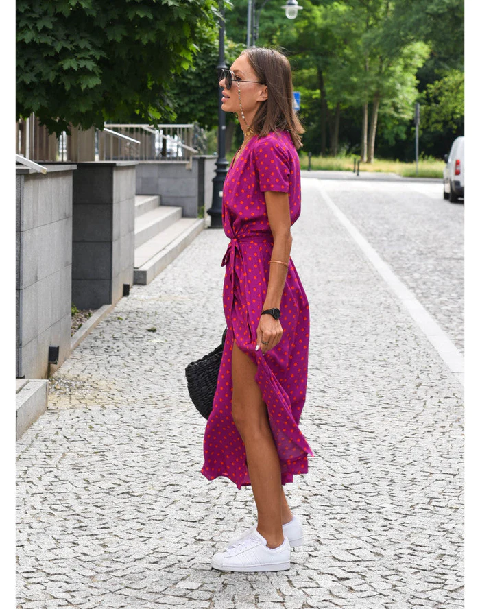 Sommerkleid Damen Leichtes Freizeitkleid mit farbenfrohem Design