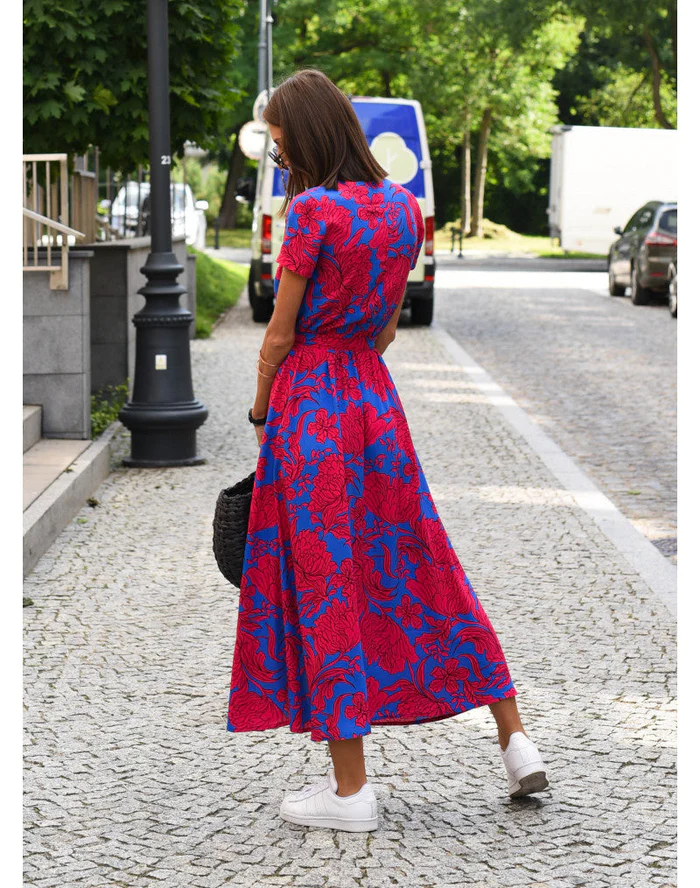 Sommerkleid Damen Leichtes Freizeitkleid mit farbenfrohem Design
