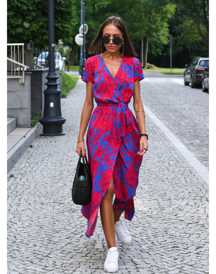 Sommerkleid Damen Leichtes Freizeitkleid mit farbenfrohem Design