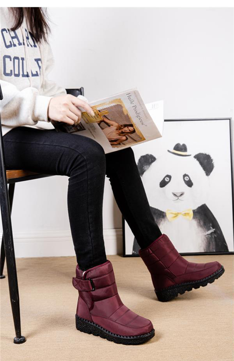 Wasserdichte Damen Winterstiefel Rutschfest, Gepolstert & Baumwolle