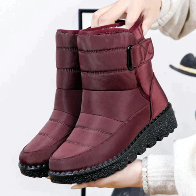 Wasserdichte Damen Winterstiefel Rutschfest, Gepolstert & Baumwolle