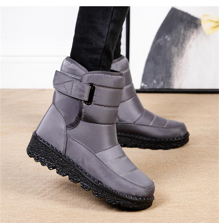 Wasserdichte Damen Winterstiefel Rutschfest, Gepolstert & Baumwolle