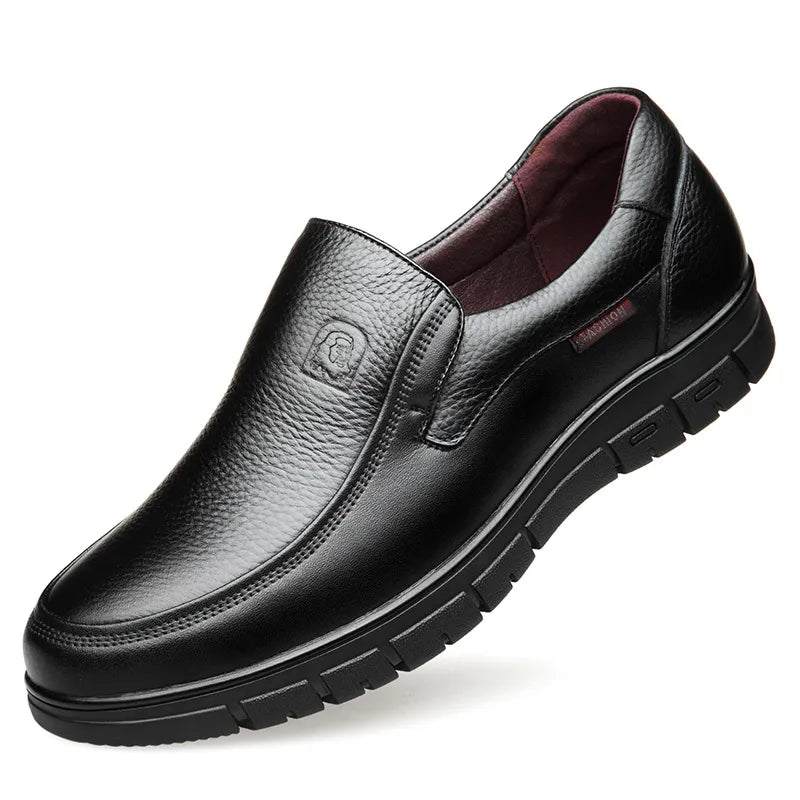 Herren Lederschuhe Handgefertigte Freizeitschuhe mit flacher Sohle