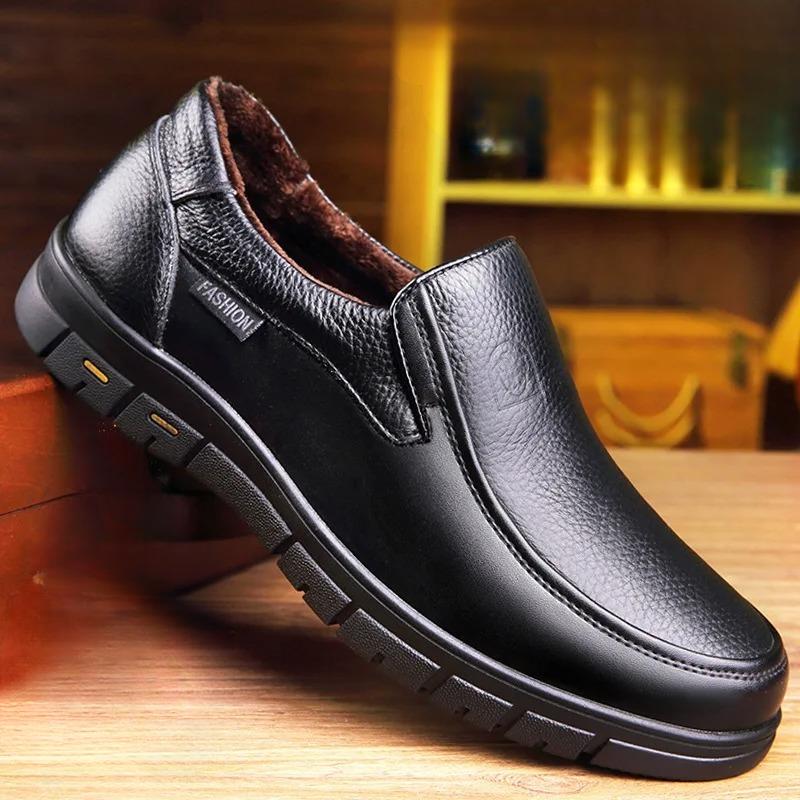 Herren Lederschuhe Handgefertigte Freizeitschuhe mit flacher Sohle