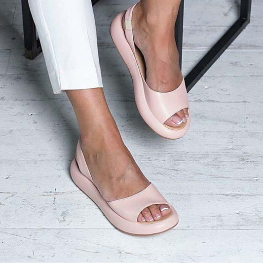 Damen Sommersandaletten Fußbett Stretch Riemen bequem
