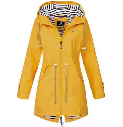Wasserdichte Damenjacke mit Kapuze - Frühlingsstil