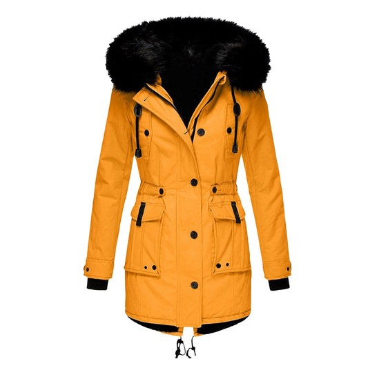 Damen Winterparka Warmer Modemantel mit Kapuze
