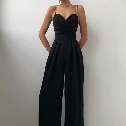 Sexy Damen Overall Riemen Jumpsuit