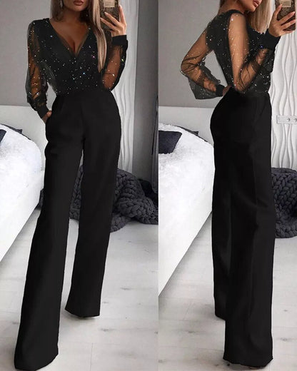 Eleganter Damen Jumpsuit Schwarz - Einfarbig & Casual