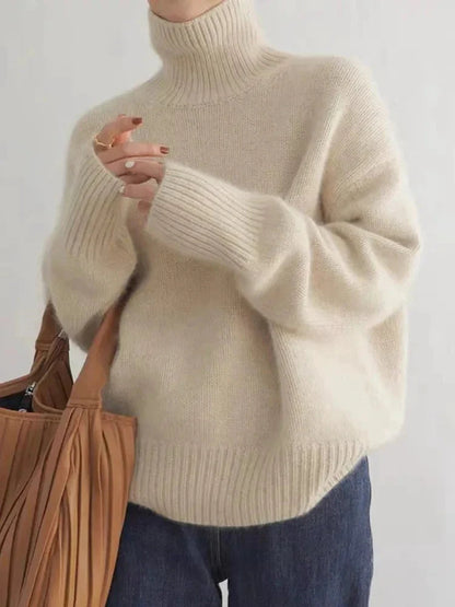 Hochwertiger Damen Rollkragenpullover aus Polyester - Elegant & Vielseitig