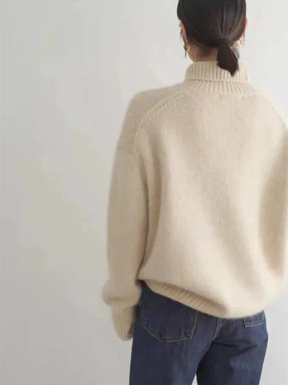 Hochwertiger Damen Rollkragenpullover aus Polyester - Elegant & Vielseitig