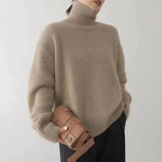 Hochwertiger Damen Rollkragenpullover aus Polyester - Elegant & Vielseitig