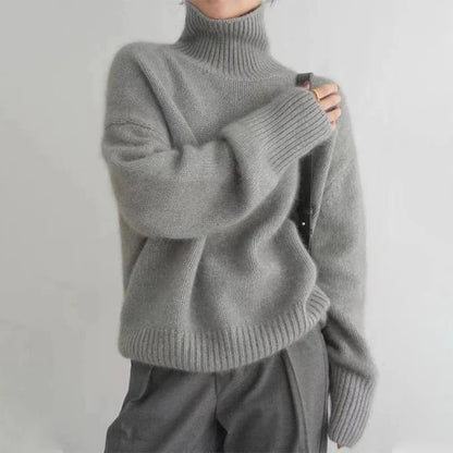Hochwertiger Damen Rollkragenpullover aus Polyester - Elegant & Vielseitig