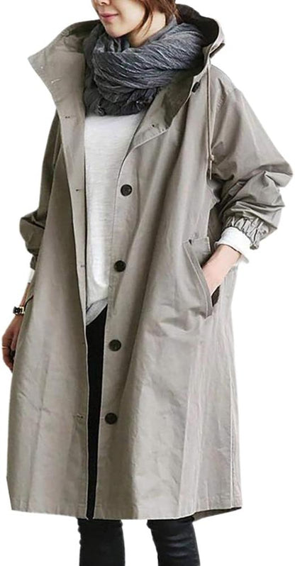 Langen Damen Trenchcoat Modisch & Vielseitig für jede Jahreszeit