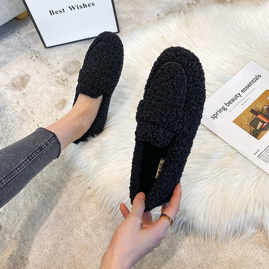 Plüsch Hausschuhe Damen Weiche & Warme Pantoffeln mit rutschfester Sohle