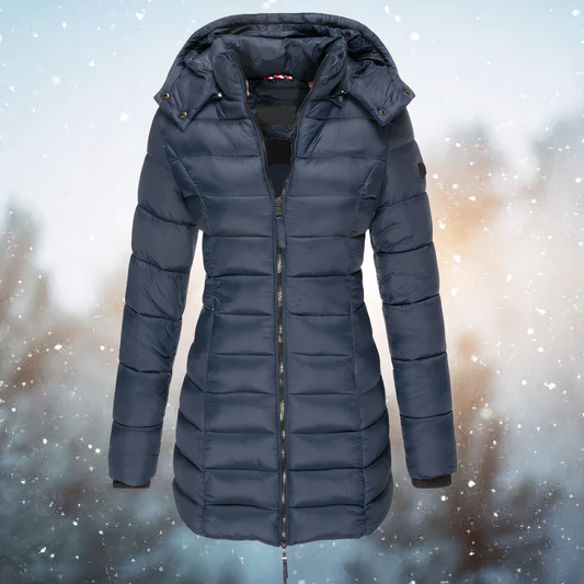 Schmaler Wintermantel mit Kapuze – Warmer & Bequemer Parka