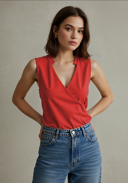 Elegantes ärmelloses Damentop - Sommer Top unifarben