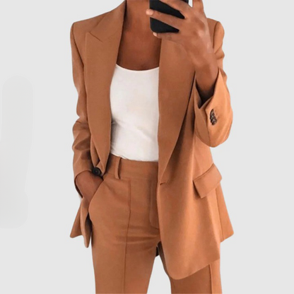 Elegantes Blazer-Set Damen Baumwolle, Business & Freizeit