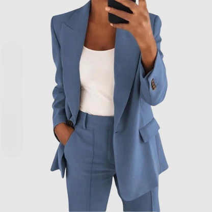 Elegantes Blazer-Set Damen Baumwolle, Business & Freizeit