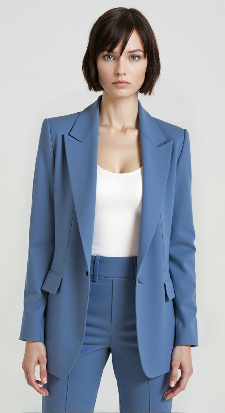 Elegantes Blazer-Set Damen Baumwolle, Business & Freizeit