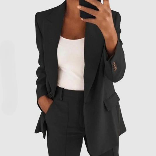 Elegantes Blazer-Set Damen Baumwolle, Business & Freizeit