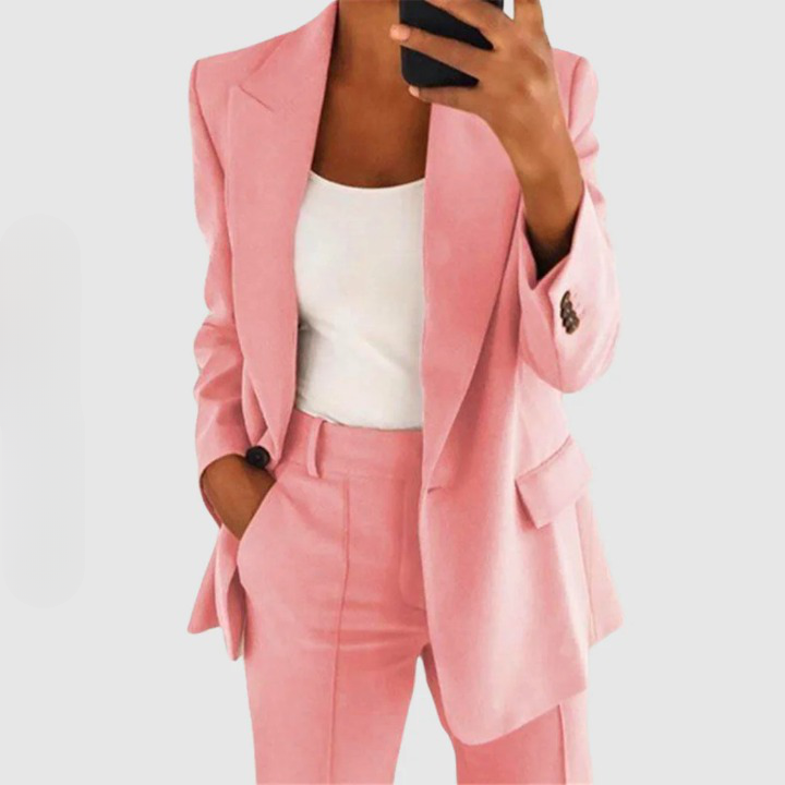 Elegantes Blazer-Set Damen Baumwolle, Business & Freizeit