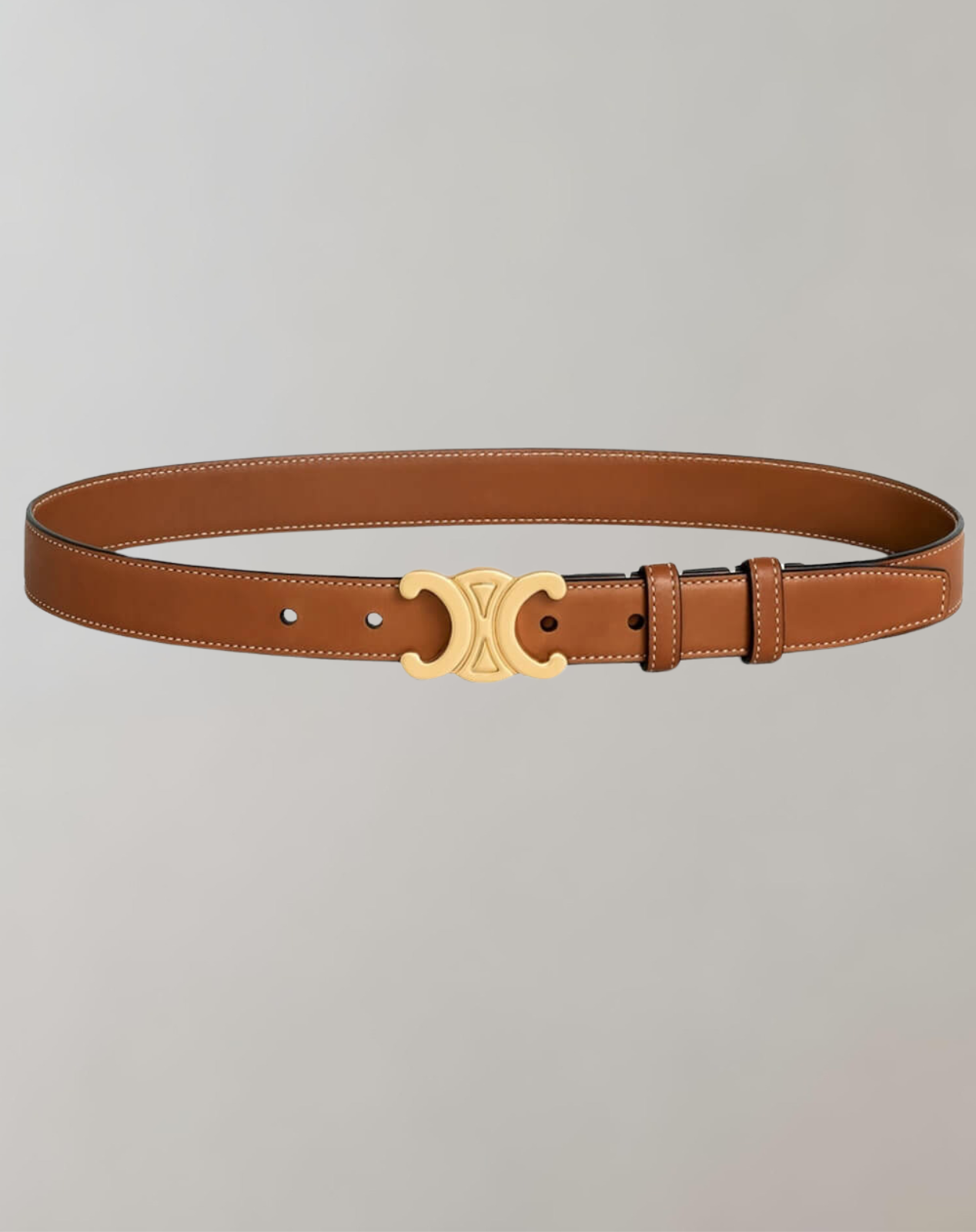 Veganer Damen Gürtel Schwarz - Eleganter Ledergürtel mit Goldener Schnalle