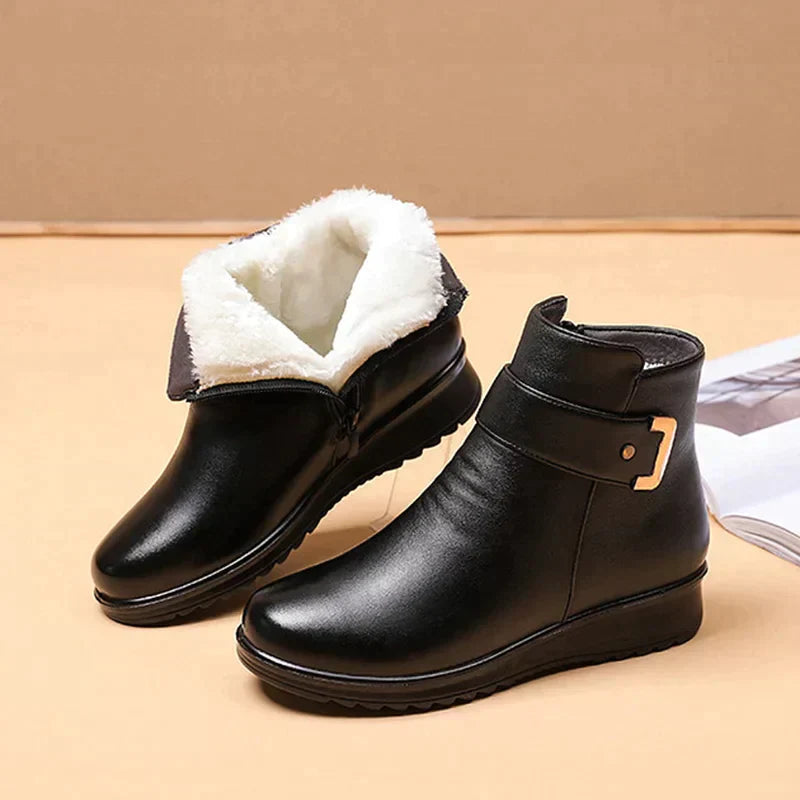 Orthopädische Stiefel aus Leder und Wolle Komfort und Stil