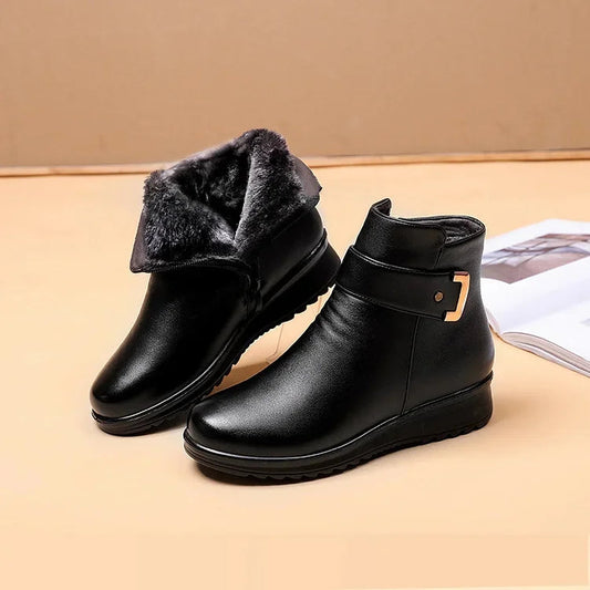 Orthopädische Stiefel aus Leder und Wolle Komfort und Stil