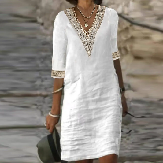 Leinen Sommerkleid Damen Elegantes & bequemes Outfit