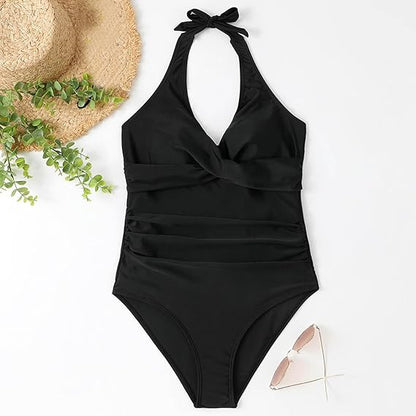 Hochwertiger Damen-Badeanzug mit hohem Bund & Push-up Effekt